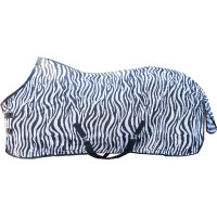 Coperta anti-mosche Zebra con cinghie incrociate HKM Bianco / nero