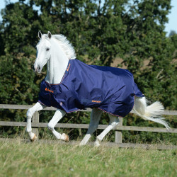 Coperta Bucas Therapy Turnout Light 50g Marina / arancione Blu