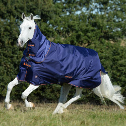 Coperta Bucas Therapy Turnout Light 50g Marina / arancione Blu