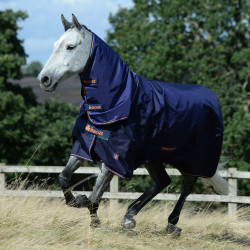 Coperta Bucas Therapy Turnout Light 50g Marina / arancione Blu