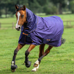 Coperta Bucas Therapy Turnout Light 50g Marina / arancione Blu