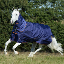 Coperta Bucas Therapy Turnout Light 50g Marina / arancione Blu