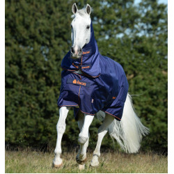 Coperta Bucas Therapy Turnout Light 50g Marina / arancione Blu