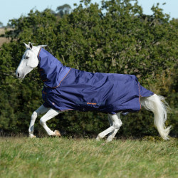 Coperta Bucas Therapy Turnout Light 50g Marina / arancione Blu