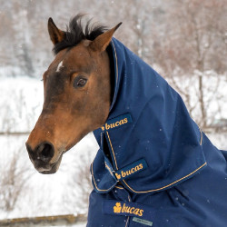 Copricollo Bucas Irish Combi Neck 300g Blu navy / dorato Copricollo Bucas Irish Combi Neck 300g Blu navy / dorato