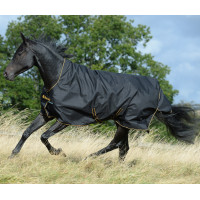 Coperta Bucas Irish Turnout High Neck Light 50g Blu navy / dorato Coperta Bucas Irish Turnout High Neck Light 50g Blu navy / dorato