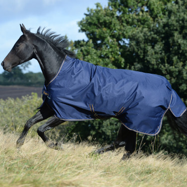 Coperta Bucas Irish Turnout High Neck Light 50g Blu navy / dorato