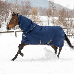 Coperta Bucas Irish Turnout Light 50g Blu navy / dorato