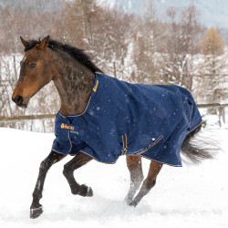 Coperta Bucas Irish Turnout Medium 150g Blu navy / dorato