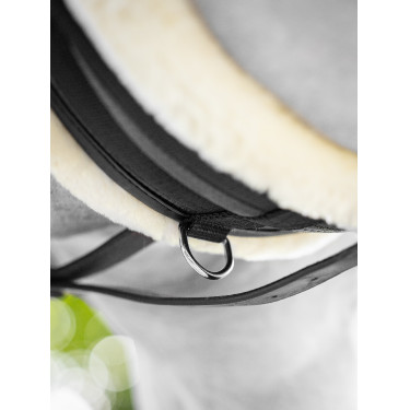 Sottopancia LeMieux anatomico foderato in montone Nero / naturale