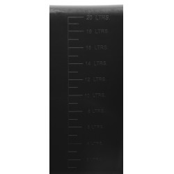 Secchio Hippotonic a bordi piatti 20 litri Nero