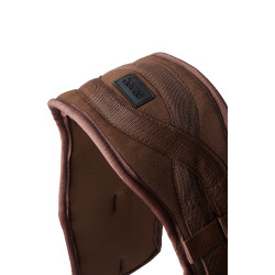 Sottopancia da dressage preformato in neoprene Samara con elastico Horze Marrone demitasse
