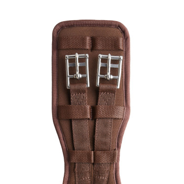 Sottopancia da dressage preformato in neoprene Samara con elastico Horze Marrone demitasse