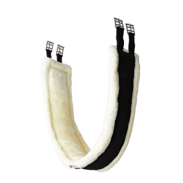 Sottopancia Kyiv in neoprene con pelliccia sintetica non removibile Horze Nero