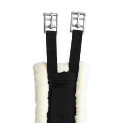 Sottopancia Kyiv in neoprene con pelliccia sintetica non removibile Horze Nero