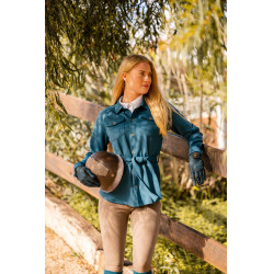 Giacca-camicia da donna Alyssa Horze Blu legione Giacca-camicia da donna Alyssa Horze Blu legione