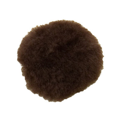 Pad de muserolle, laine de mouton Marron