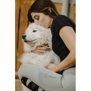 Pantaloni Equithème Flora con fondo in silicone Verde salvia Pantaloni Equithème Flora con fondo in silicone Verde salvia