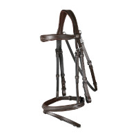 Briglia con Museruola Combinata con Moschettone Dy'on Working Marrone