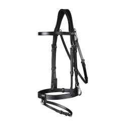 Redine in Cuoio Piatto con Moschettoni Working by Dy'on Nero