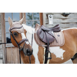 Bonnet Wellington Velvet Pearls Kentucky Beige Bonnet Wellington Velvet Pearls Kentucky Beige