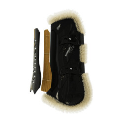 Stinchiere Bamboo Elastiche pecora vegana Kentucky Nero Stinchiere Bamboo Elastiche pecora vegana Kentucky Nero