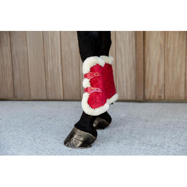 Ghette Bamboo Elastiche Velvet pecora vegana Kentucky Rosso