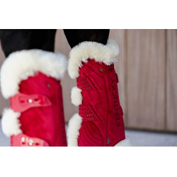 Ghette Bamboo Elastiche Velvet pecora vegana Kentucky Rosso Ghette Bamboo Elastiche Velvet pecora vegana Kentucky Rosso