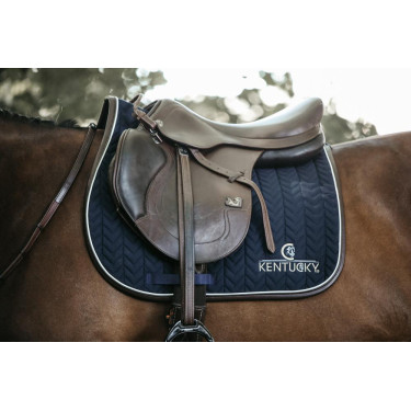 Sottosella Fishbone Leather jumping Kentucky Blu navy Sottosella Fishbone Leather jumping Kentucky Blu navy