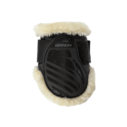 Paratendini posteriori per giovani cavalli in montone vegano Kentucky Nero Paratendini posteriori per giovani cavalli in montone vegano Kentucky Nero