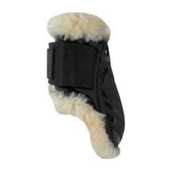 Paratendini posteriori per giovani cavalli in montone vegano Kentucky Nero Paratendini posteriori per giovani cavalli in montone vegano Kentucky Nero