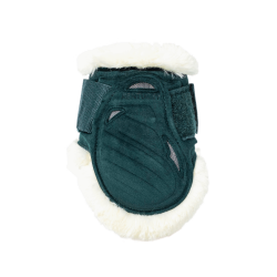 Paratendini posteriori per giovani cavalli Velvet con montone vegano Kentucky Verde scuro