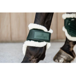 Paratendini posteriori per giovani cavalli Velvet con montone vegano Kentucky Verde scuro