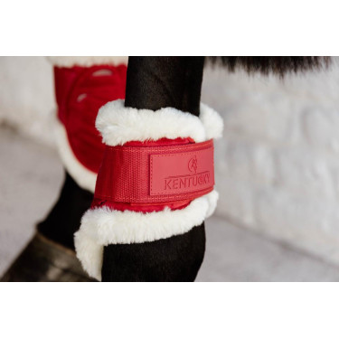 Paratendini posteriori per giovani cavalli Velvet con montone vegano Kentucky Rosso