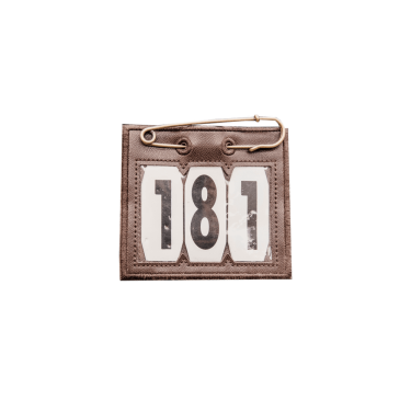 Portanumero in PVC con spilla di sicurezza Kentucky Marrone