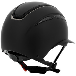 Casco Equithème Agris visiera larga Nero lamé
