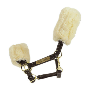 Capezzina in pelle con montone Kentucky Marrone