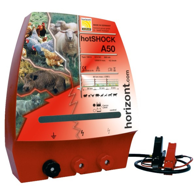 Elettrificatore a batteria Hotshock A50 Horizont