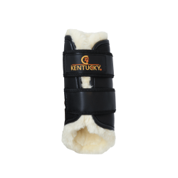 Stinchiere chiuse in cuoio anteriori Kentucky Nero