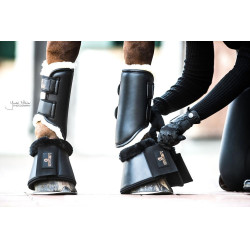 Stinchiere chiuse in cuoio anteriori Kentucky Nero