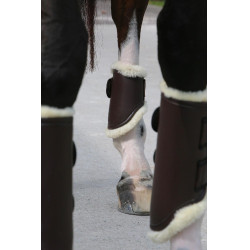 Stinchiere chiuse in cuoio posteriori corte Kentucky Marrone