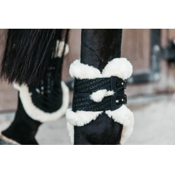 Paranocche elastico con montone vegano Kentucky Nero