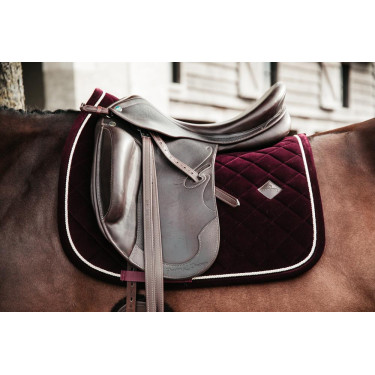 Tapis de selle Corduroy dressage Kentucky Bordeaux