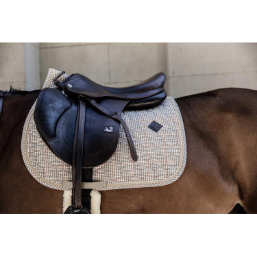 Tapis de selle Pied-de-poule jumping Kentucky Beige