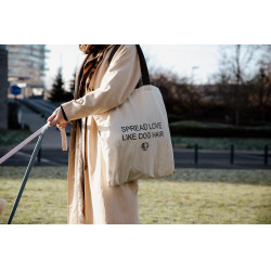 Tote Bag 'Dog Hairs' Kentucky Blanc