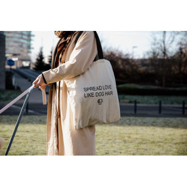 Tote Bag 'Dog Hairs' Kentucky Blanc