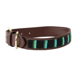 Collare per cane con perle fatte a mano Kentucky Nero