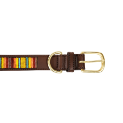 Collare per cane con perle fatte a mano Kentucky Arancione