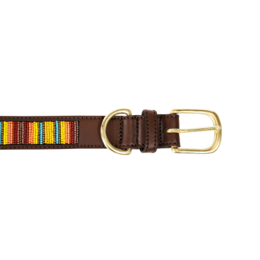 Collare per cane con perle fatte a mano Kentucky Arancione