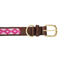 Collare per cane con perle fatte a mano Kentucky Argento